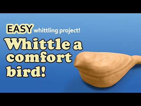 Carving a Comfort Bird out of Cherry!  BeaverCraft Comfort Bird Carving Kit