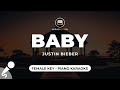 Baby - Justin Bieber (Female Key - Slow Piano Karaoke)