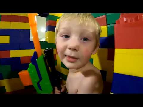 Outdoor Boys! 2 Story LEGO FORT Nerf Battle - Parents vs Kids