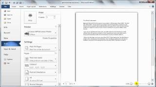 Microsoft Word 2010 Backstage View - Tutorials 2b