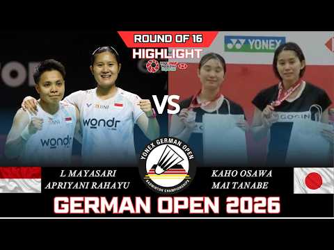 MAYASARI/RAHAYU  (INA) vs OSAWA/TANABE (JPN)[WD]R16 | German Open 2026 Badminton