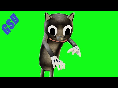 Cartoon Cat Re-textured Green Screens | Jumpscare included Trevor Henderson