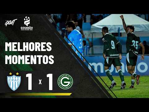 GOIÁS SAI NA FRENTE, CRAC EMPATA E DECISÃO FICA PARA A VOLTA NO CAMPEONATO GOIANO
