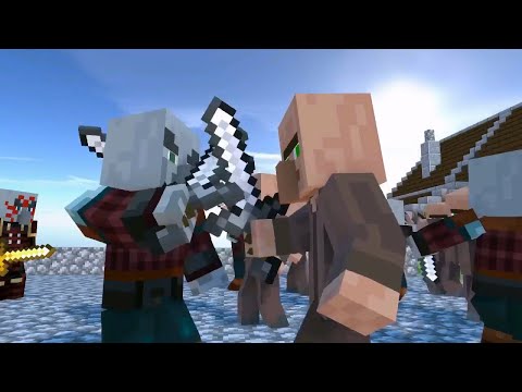 Elite Villager Vs Pillager Life - Minecraft Animation