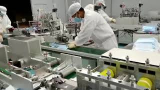 High accuracy 3 ply surgical face mask manufacturing machine making production line