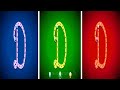 Capital Cursive In French Style 3X Speed Alphabet ABCDEFG Multicolored Version