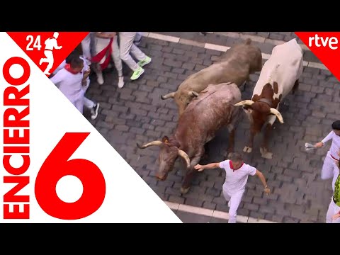 July 12 2024 encierro with Jandilla bulls in Pamplona