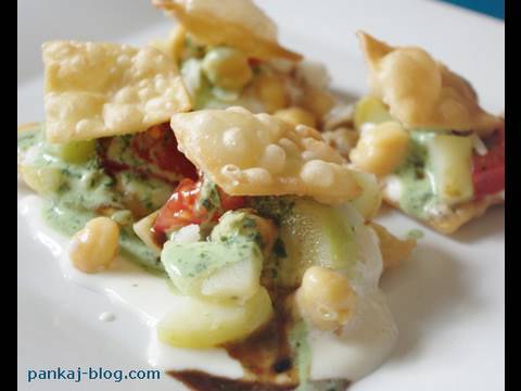 Indian Chaat with Crispy Pancakes