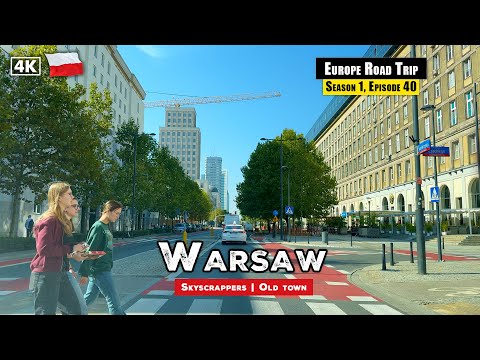 From Historic Old Town to Modern Center - Driving in Warsaw | Europe Road Trip, S1 Ep40