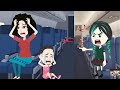 Mina Scream At Mrs Karen And Kira On The Airplane