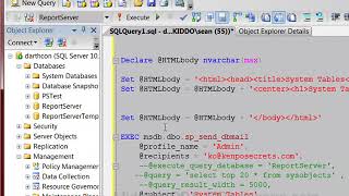Sending HTML SQL Emails