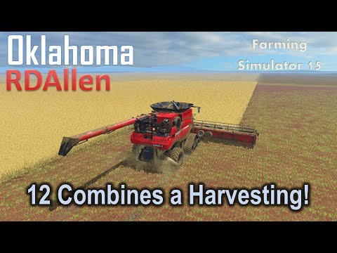 12 Combines Harvesting! | E67 Oklahoma | Farming Simulator 15