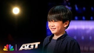 9-Year-Old Magician The Amazing Shoji Delivers Cool Card Magic! | AGT thumbnail