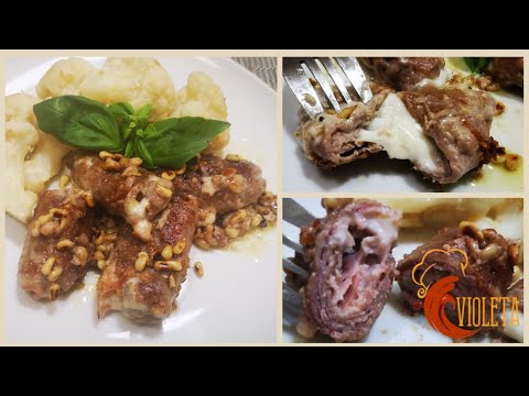 INVOLTINI DI CARNE - CON FETTINE DI GRANA E MOZZARELLA O PROSCIUTTO