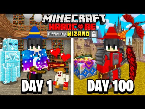 I Survived 100 Days as a GRAND WIZARD in Minecraft... Here's What Happened...