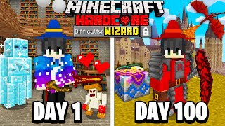 I Survived 100 Days as a GRAND WIZARD in Minecraft... Here's What Happened...