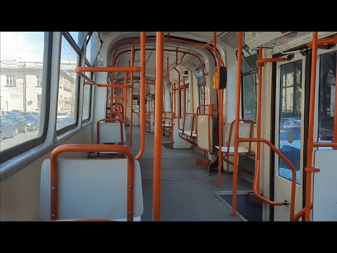 Călătorie cu tramvaiul V3A-93 #261(linia 44) între stațiile Gara Basarab - Gara de Nord