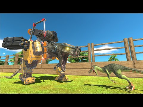 Trex Robot vs on a challenging path - Animal Revolt Battle Simulator