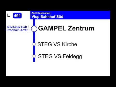 RegionAlps Bus Ansagen - Gampel Talstation LGJ – Visp Bahnhof Süd