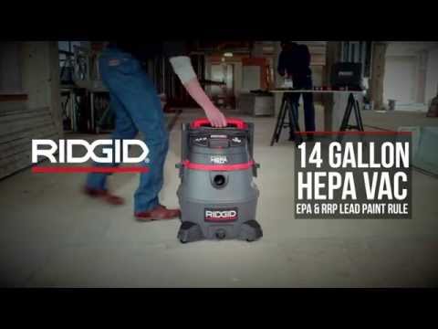 RIDGID® RV2400HF – Wet/Dry Vac with Certified HEPA Filtration for EPA’s RRP Lead Paint Rule