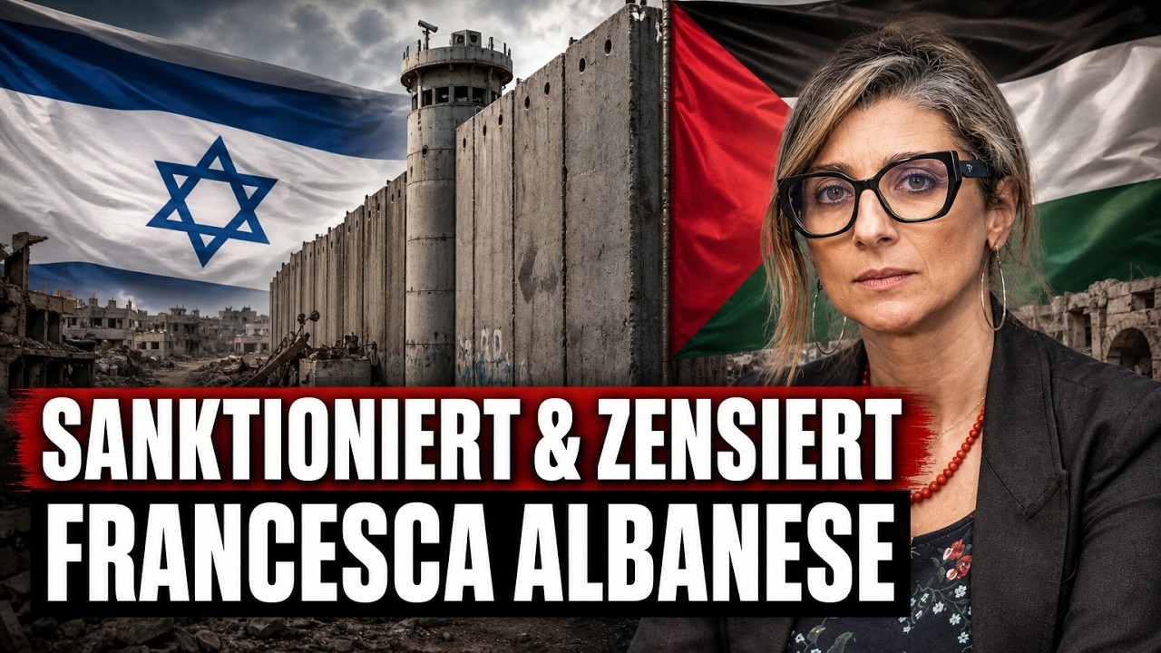 Sanktioniert, isoliert & zum Schweigen gebracht: Francesca Albanese Video-Thumbnail von YouTube