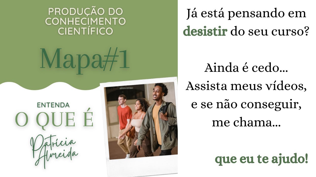 mapa#1 Como fazer mapa PRODUÇÃO DO CONHECIMENTO CIENTÍFICO - Profa. Patrícia