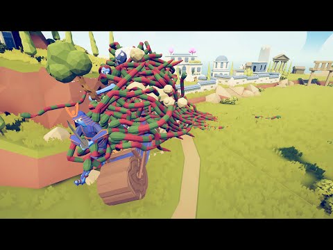 3 Giants on Wheelbarrow Cart vs Every Faction #4 - TABS Bug DLC Mods Gameplay