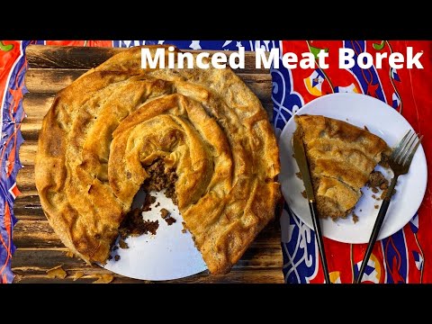 Turkish rolled Borek- Minced meat Borek #Borek #rolledborek
