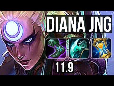 DIANA vs OLAF (JUNGLE) | 8/0/5, 66% winrate, Legendary | NA Master | v11.9