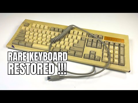 Rare Yellowed Keyboard Restoration - Deep Clean, Retr0bright, Paint Job, ASMR