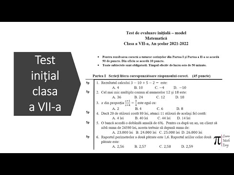 Clasa VII  Test initial 2021 2022