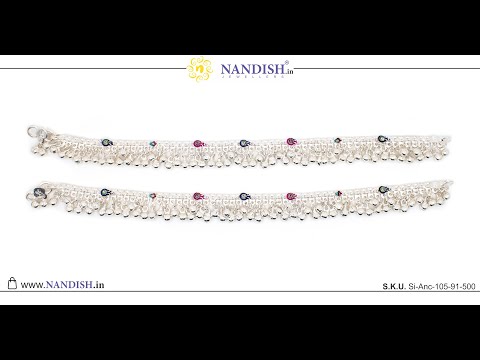 Traditional Silver Anklet for Women |Buy Silver Payal Online| Nandish Jewellers