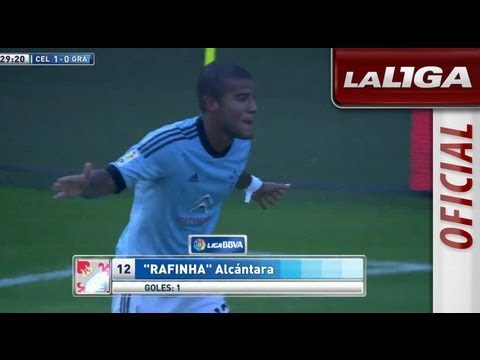 Gol de Rafinha (1-0) en el Celta - Granada - HD