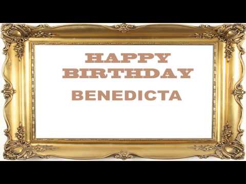 Benedicta   Birthday Postcards & Postales - Happy Birthday