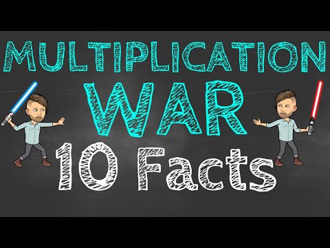 Multiplication Facts | Multiplication War 10 Facts | Math with Mr. Bee