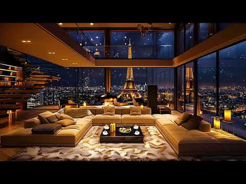 Luxury City Nights Jazz 🎶 Apartment Ambience, Living Room Escape for Focus, Rest, and Calm 🌃