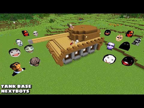 SURVIVAL TANK BASE WITH 100 NEXTBOTS hind in Minecraft - Gameplay - Coffin Meme