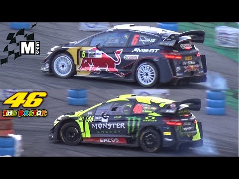 Valentino Rossi VS Teemu Suninen at Monza Rally Show 2018! - Ford Fiesta WRC Plus!