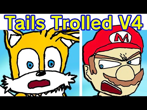 Friday Night Funkin' VS Tails Gets Trolled V4 FULL WEEK + Cutscenes (FNF Mod/Sonic/Mario/Luigi)