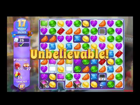Wonkas World of Candy Level 927 NO BOOSTERS - A S GAMING ✔
