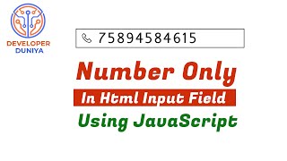 Restrict Text Input Characters HTML Javascript | How To Make Html Input Text Allow Only Numeric