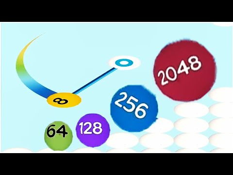 Ball pop 2048 Bubble merge run - Gameplay Walkthrough - Levels 1-5