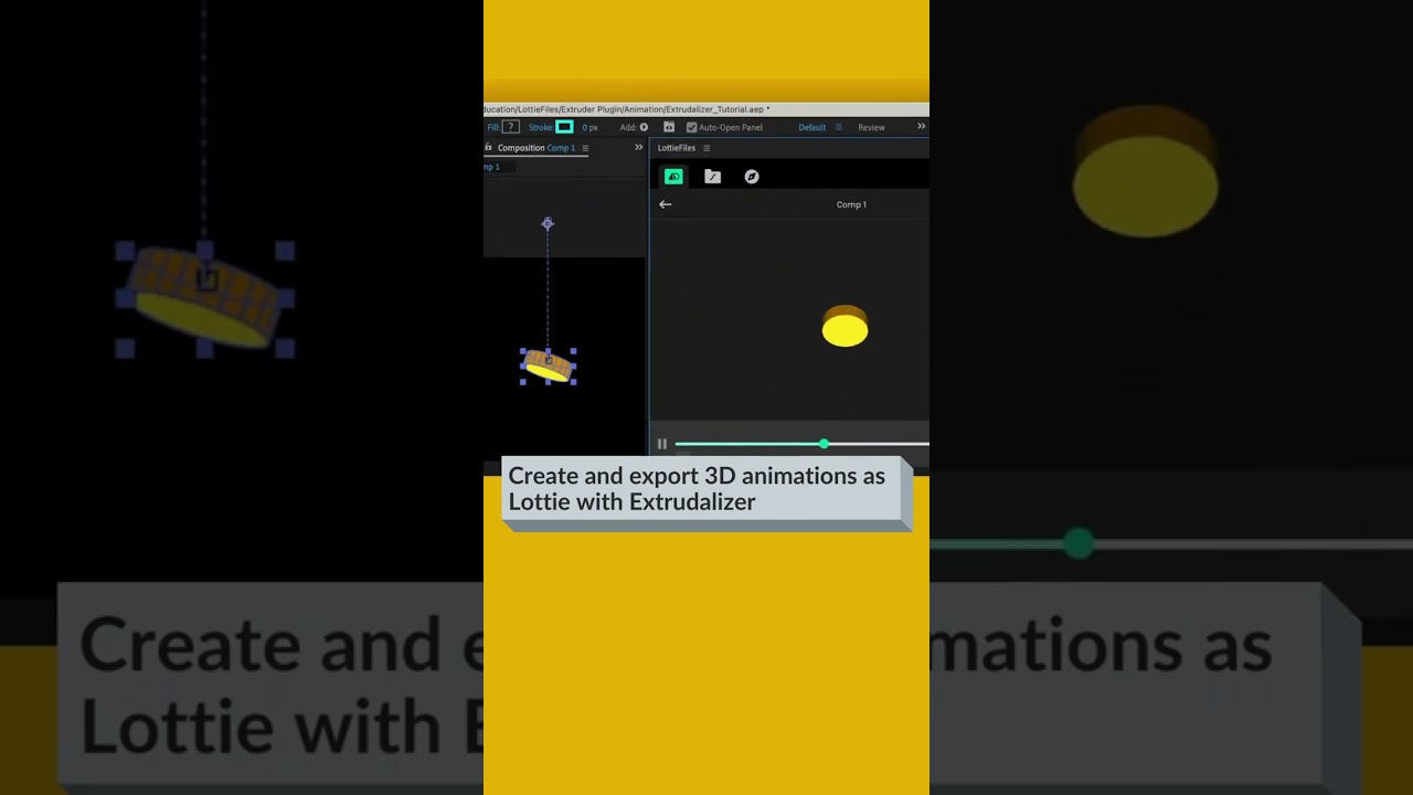 How to create and export 3D animations as Lottie with Extrudalizer