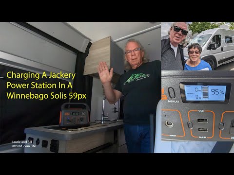 Charging Jackery Power Station In A 2021 Winnebago Solis Class B RV