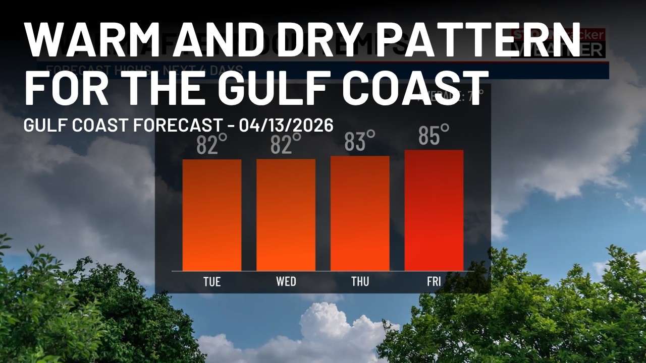 Warm, Dry Pattern with Fog & Limited Rain Chances | Gulf Coast Forecast