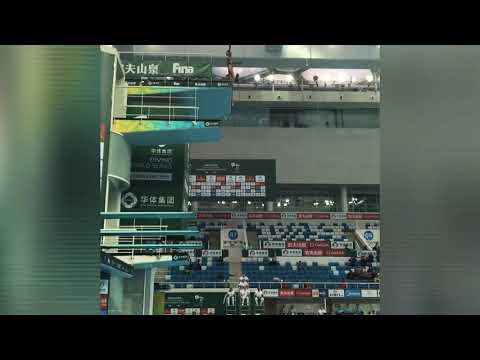 Pandelela Pamg and Dhabitah Sabri at 2019 FINA Diving World Series