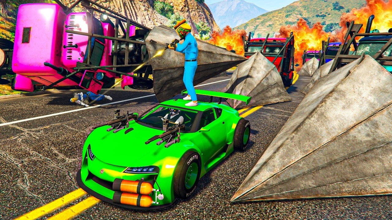 EL ÚLTIMO EXPLOTA CON COCHES ALEATORIOS! JAMÁS VI ALGO ASI!! - GTA 5 ONLINE