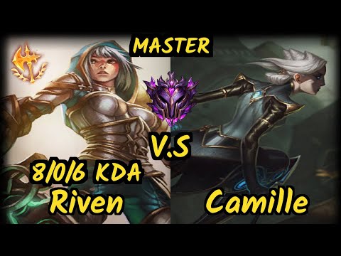 VSG Riris (RIVEN) vs CAMILLE - 8/0/6 KDA TOP GAMEPLAY - KR Ranked MASTER