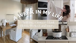 A WEEK IN MY LIFE | THRIFTING, HOME PROJECTS, GROCERY HAUL