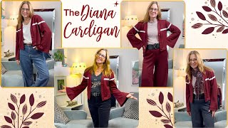 Sewing the Diana Cardigan | How to Remove a Bust Dart, Match Stripes & Sew with Knits